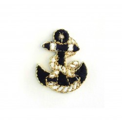 Anchor Iron-on Embroidery Sticker - Blue